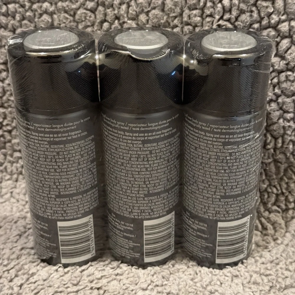 Playboy Hollywood 24H Deodorant All Over Body Spray, 4 oz LOTE OF 3 No Aluminum